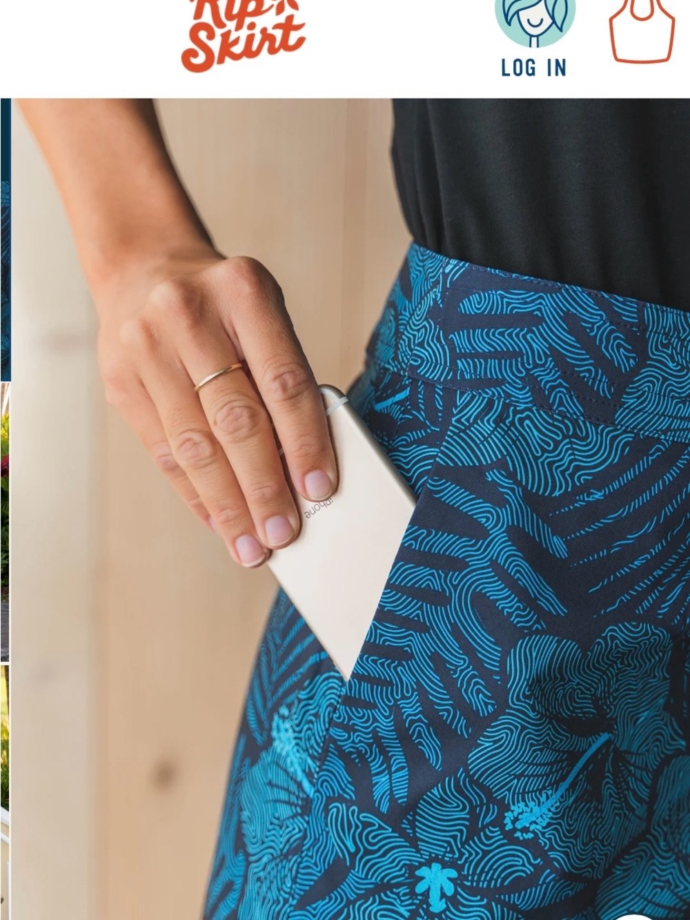 Ripskirt Hawaii Maui Moonlight Midi Skirt in Navy and Teal